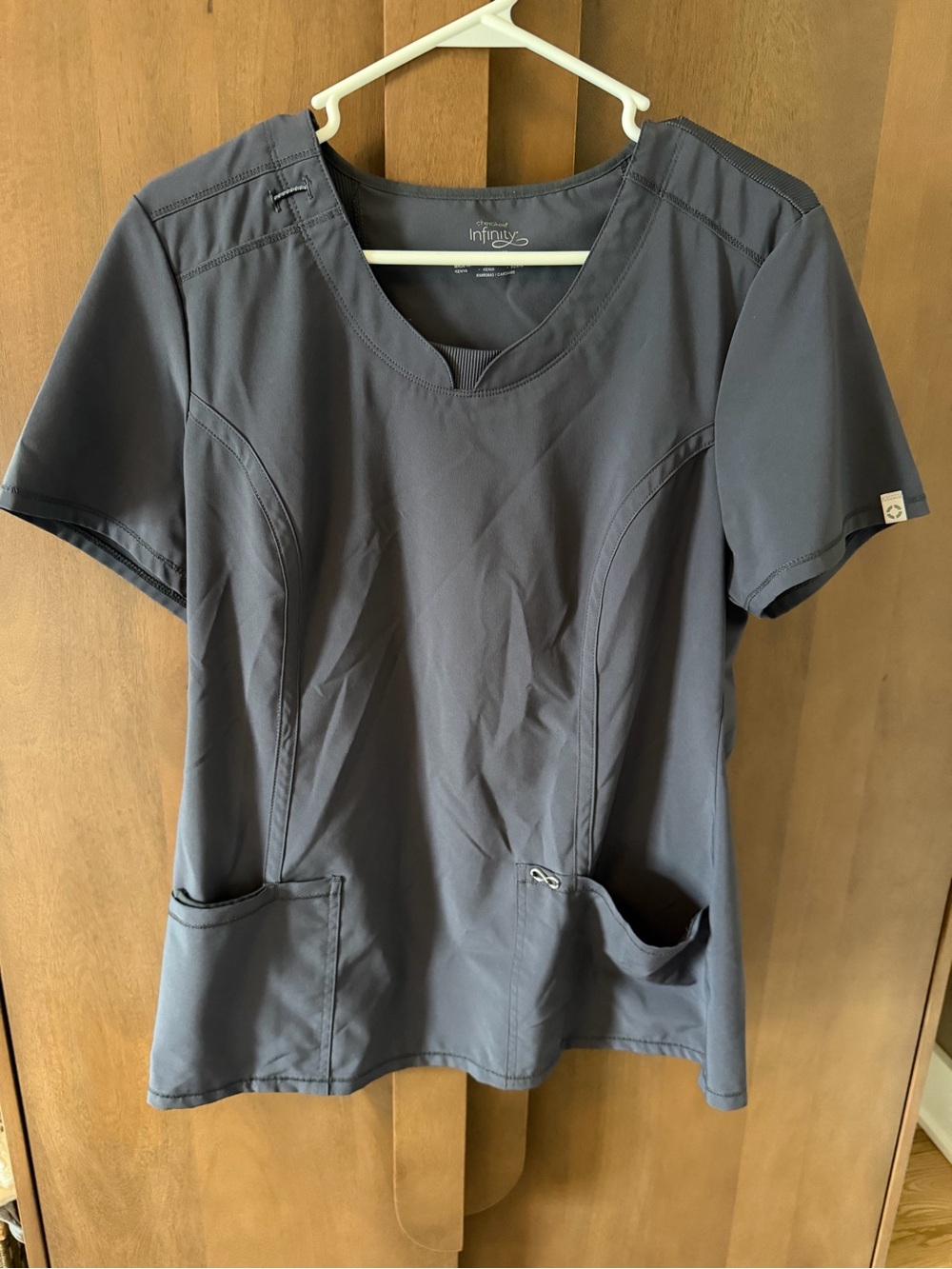 Infinity by Cherokee Women's Slate V-Neck Scrub Top